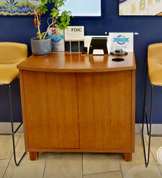 [#C6-8] 2 door coffee cabinet, wood