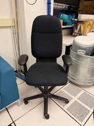 [#B13-11] TASK CHAIR - BLACK (LONG SHAPE)