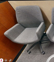 [#B5-9] Grey mobile conference chair