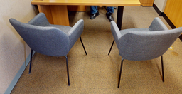 [#B8-7] Grey guest chair