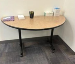 [#C11-105] Half Round Table