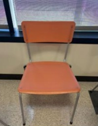 [#B8-108] Keilhauer Gym Orange Plastic Chair