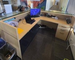 [#E5-132] Reception Desk with Right Side Drawers