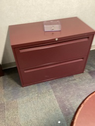 [#D6-11] 2 Drawer Lateral Marroon