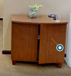 [#D20-10] 2 door wood cabinet