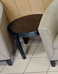 [#C11-15] Round side table, blk