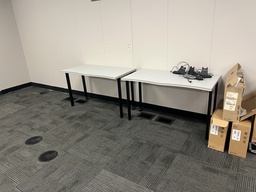 [#C12-16] 48"x24" rolling table with double curved sides