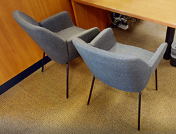 [#B9-4] Grey guest chair