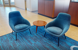 [#B12-6] Blue lounge chair
