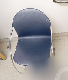 [#B8-8] Blue guest chair