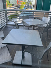 [#C2-32] 3' OUTDOOR METAL TABLE SQUARE