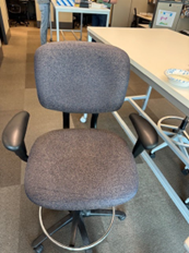 [#B13-47] GREY UPHOLSTERY STOOL