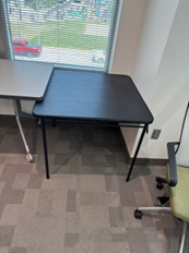 [#C8-105] 3' BLACK SQUARE FOLDING TABLE