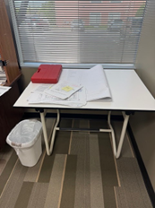 [#C4-158] WHITE DRAFTING TABLE