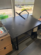 [#C4-165] BLACK DRAFTING TABLE