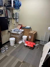 [#C1-181] WHITE WIRE ROLLING CART