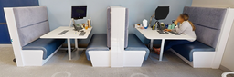 [#B3] Booth set of 2 benches w/table