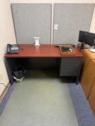 [#E4-2] Straight Desk with Floating Pedestal 
