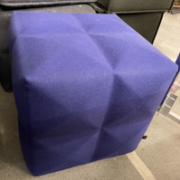 [#B11-23] Royal blue cube ottoman