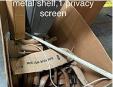 [#A0-76] Sp Pk W/ 37 Chair Arms, Power Strip, Metal Shelf , Prvcy Screen