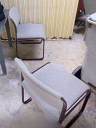[#B8-30] Grey guest chair metal