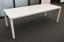 [#C4-4] White Table with stationary legs (representative photo)