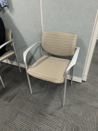 [#B8-7] brown and cream pattern chair