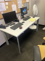 [#C12-20] 30"x60" grey 4 legged table