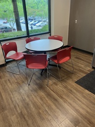 [#B4-24] red stacking chairs