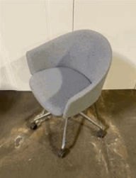 [#B12-3] Zones Club Chair 5 Star Swivel (Light Grey)