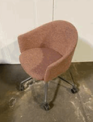[#B12-16] Zones Club Chair 5 Star Swivel(Red)