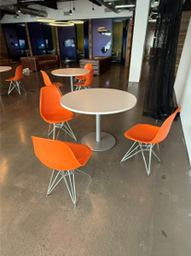 [#B4-67] Orange Chairs  - Round Tables