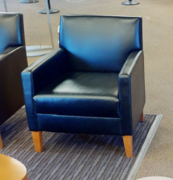 [#B12-6] Black lounge chair