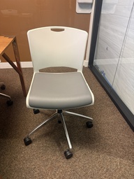 [#B8-210] Plastic with pleather seat chairs in assorted colours