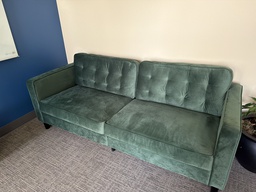 [#B7-26] 84x33x27 EMERALD GREEN COUCH