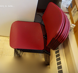 [#B4-4] Red cafe chair