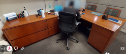 [#E6-14] L-shaped desk, wood