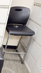 [#B1-6] Barstool, blk w/ back