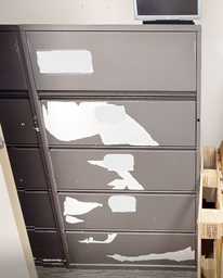 [#D12-10] 5D lateral filing cabinet, grey