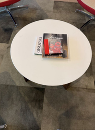 [#C3-2] 30" ROUND COFFEE TABLE (WHITE LAMINATE)