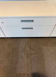 [#D6-16] METAL LOW LATERAL FILE CABINET BOX, FILE. 19"D X 36"W - WHITE