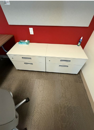 [#D6-30] METAL LOW LATERAL FILE CABINET BOX, FILE. 19"D X 36"W - WHITE