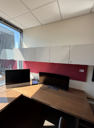 [#E6-36] 30"W X 82"L -DESK W/METAL LEGS (WOOD LAMINATE TOP)