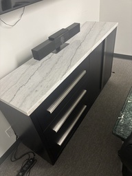 [#D5-5] Credenza black with white counter