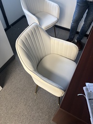 [#B8-30] Guest chair white leather