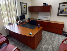 [#E7-16] U-shaped desk w/overhead