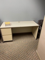 [#E3-47] Metal Desk - 1Ped/Drawer 6'