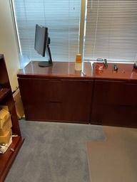 [#D30-91] Cabinet - Wood 2-Drawer, Red Wood