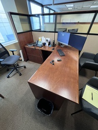 [#E6-Picture #52] Wood L-Shape Desks