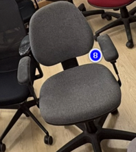 [#B13-Picture9] Task chairs grey with arms